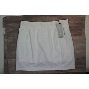 Adidas Womens Golf Essenrws Skort White Stretch Pleated Pull On M